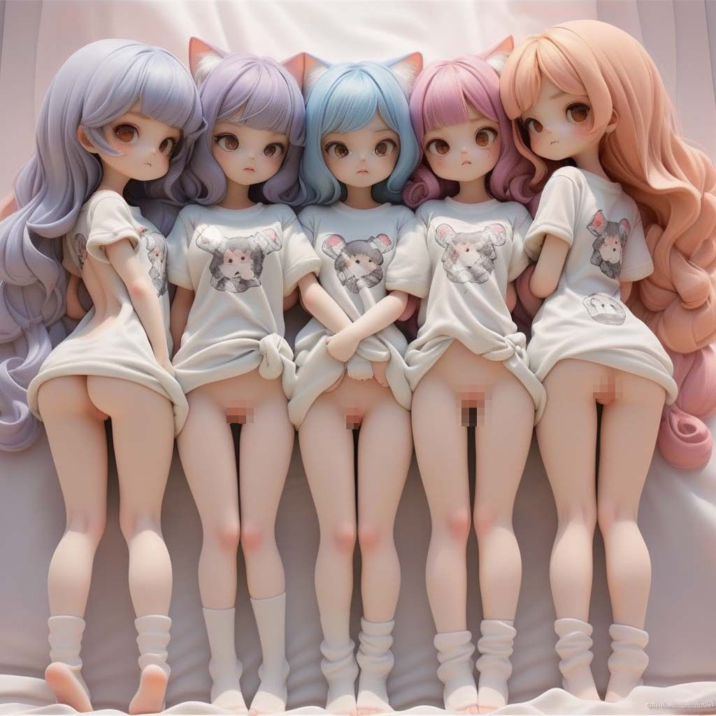 サンプル画像2:カラフル裸Tシャツ(pp：p) [d_296202]