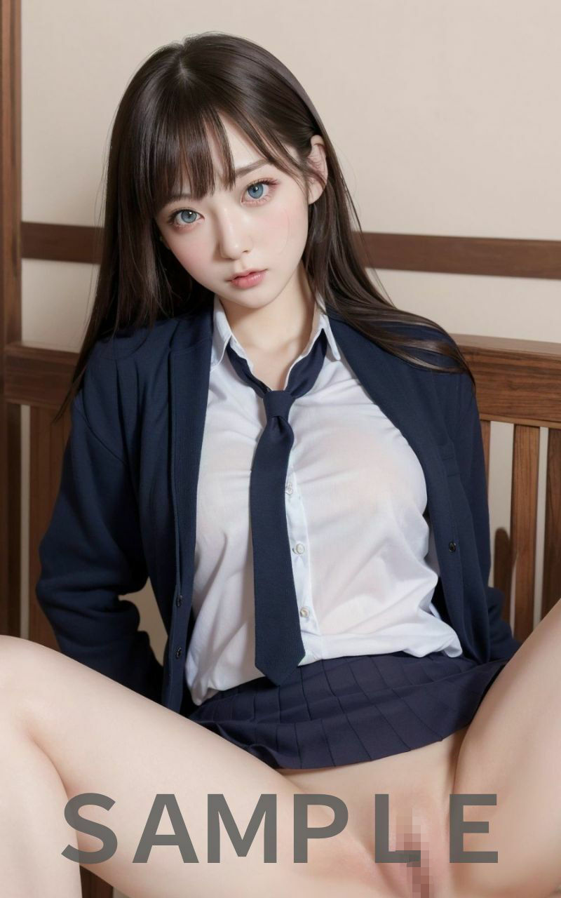 サンプル画像3:碧眼の美人女子校生(Aidoll) [d_296212]