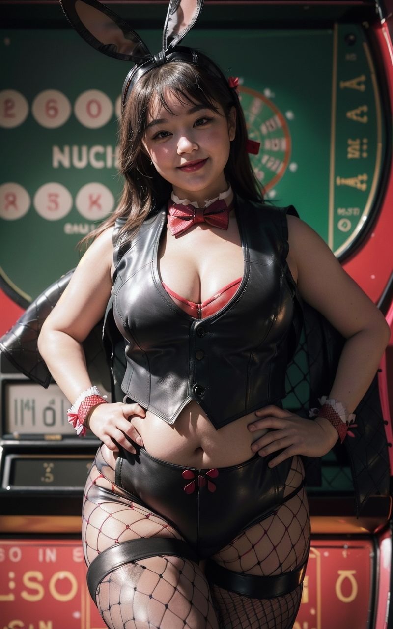 サンプル画像2:むっちり-カジノで出会ったバニーガールっ娘-(空想AI美女本舗) [d_296313]