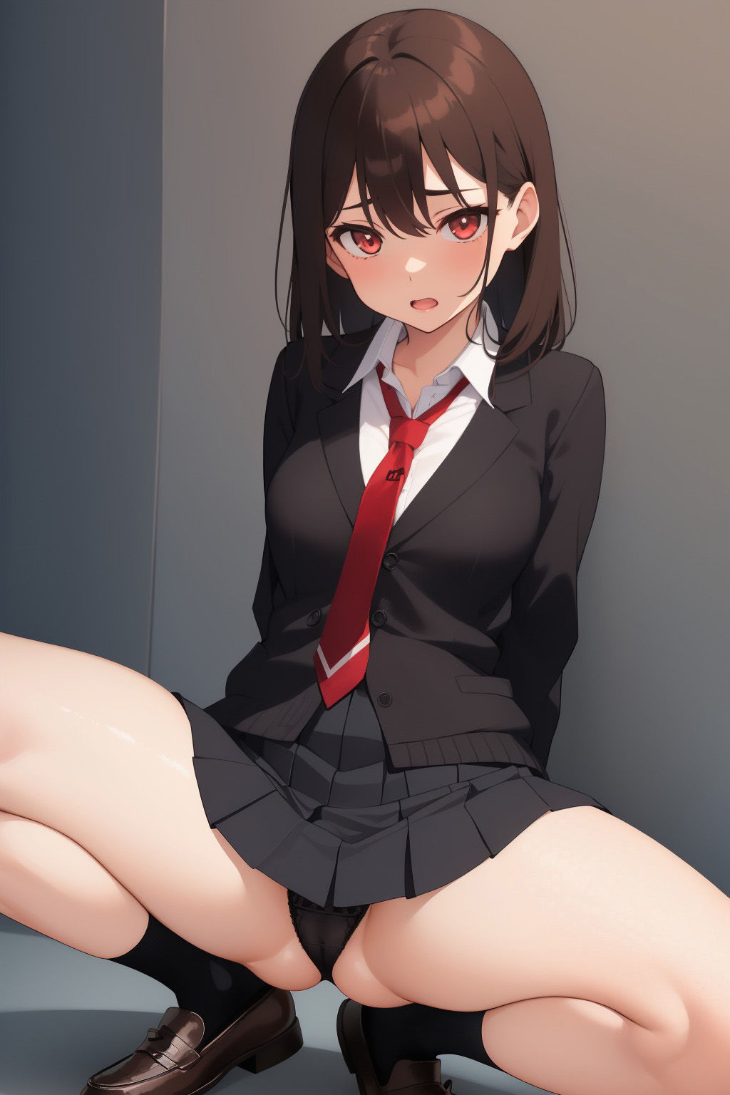 サンプル画像6:黒髪JKのしゃがみパンチラコレクション(フェチBOX) [d_296339]