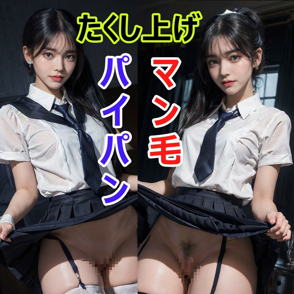 サンプル画像2:生徒会長裏の顔〜腰振り援交〜(AI美女図鑑) [d_296458]