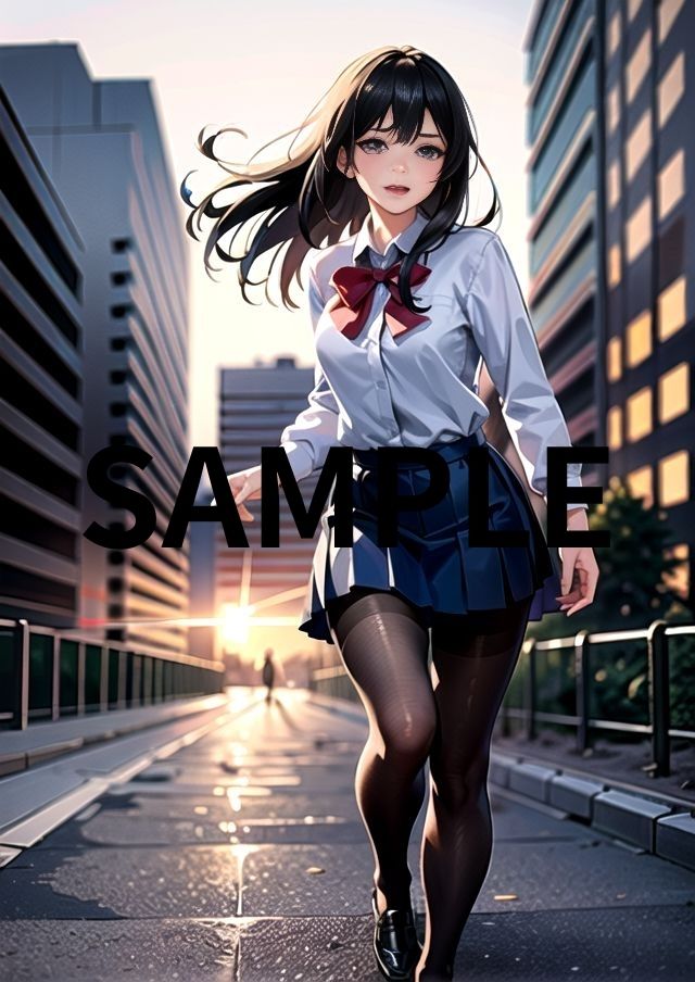 サンプル画像1:黒パンストJK(彩風  咲) [d_296542]