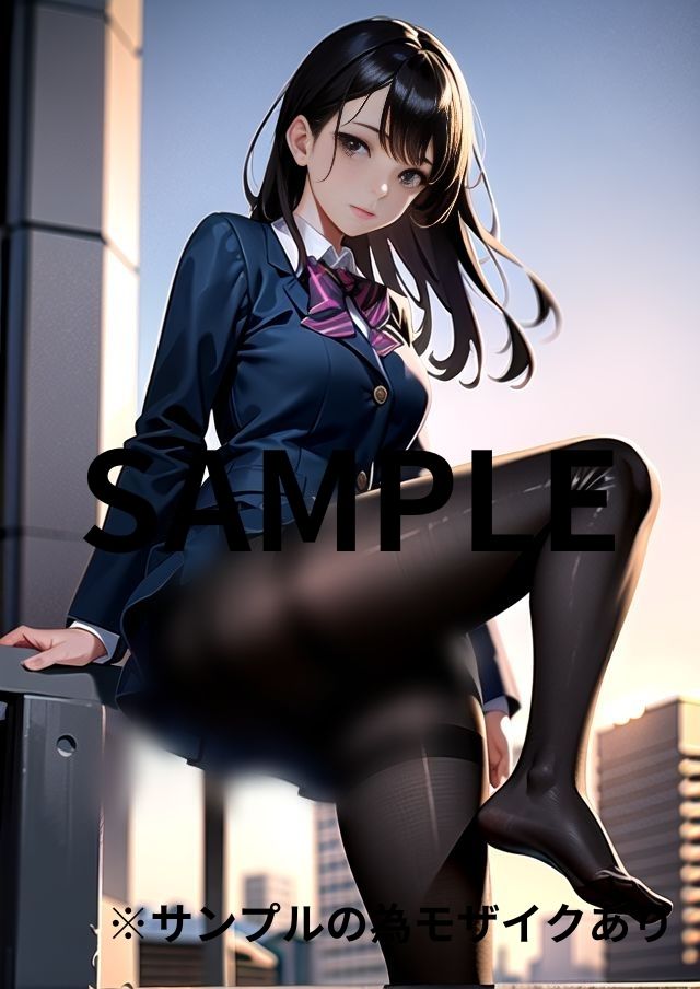 サンプル画像3:黒パンストJK(彩風  咲) [d_296542]