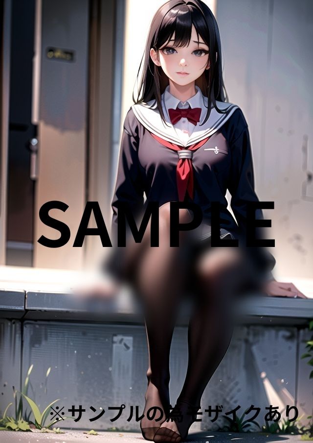 サンプル画像4:黒パンストJK(彩風  咲) [d_296542]