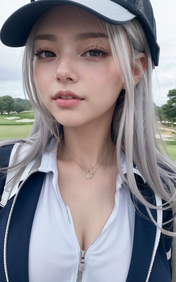 サンプル画像6:ゴルフコンペで淫らに野外で露出！スポーツそっちのけで巨乳をみせつける［100枚］(胸の谷のナウシカ) [d_296584]