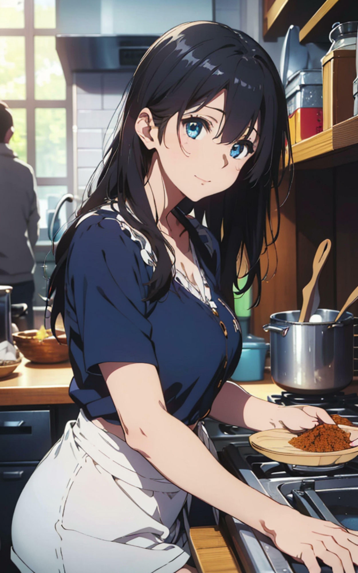 サンプル画像1:美少女研究本vol.2（人妻中出し編） うちの嫁がとにかく可愛いので中出しセックス(画像生成マン) [d_296618]