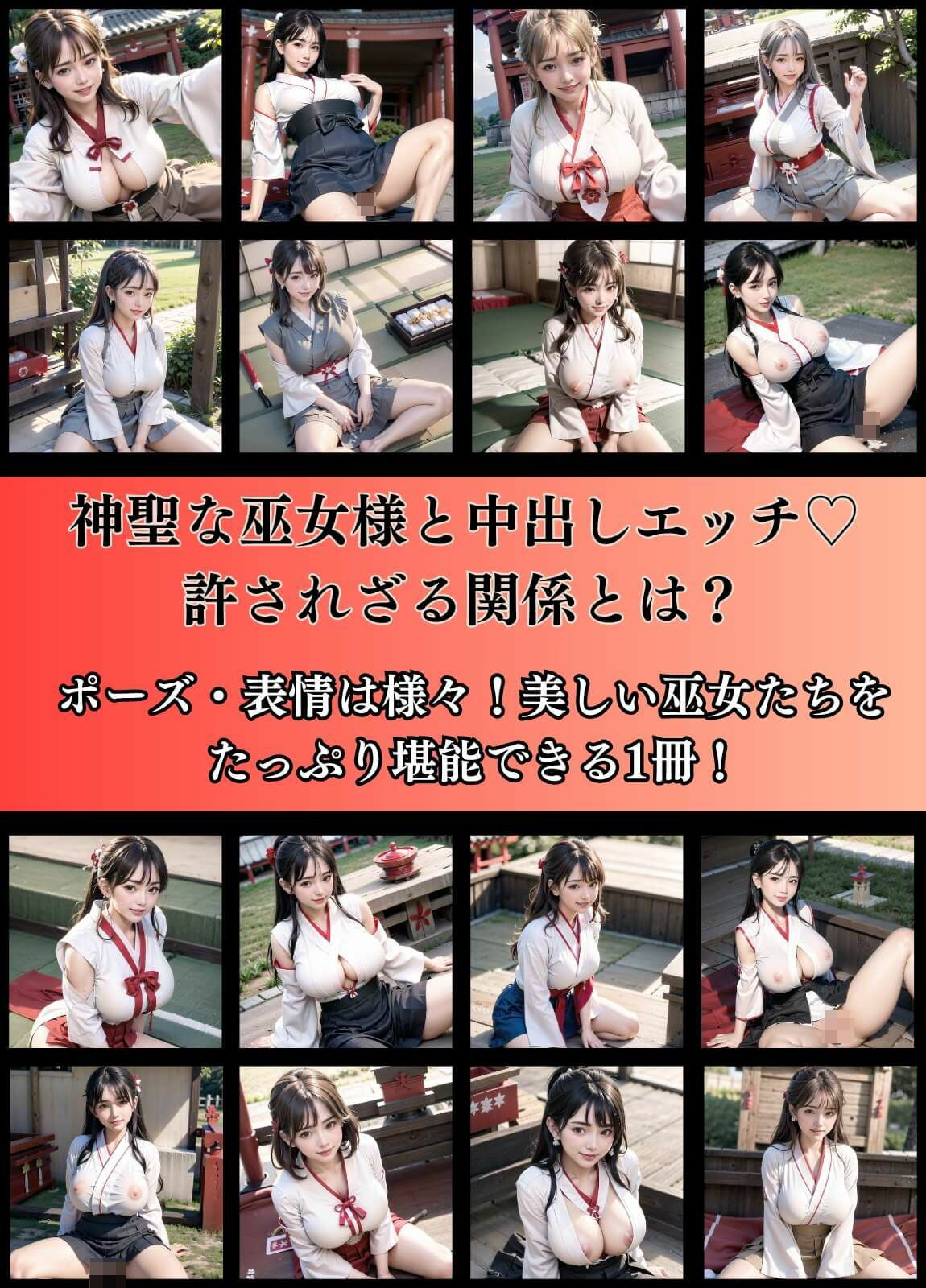 サンプル画像1:神聖巫女様と中出しエッチ！part2【豪華214枚収録！！】(夏目神社) [d_296628]