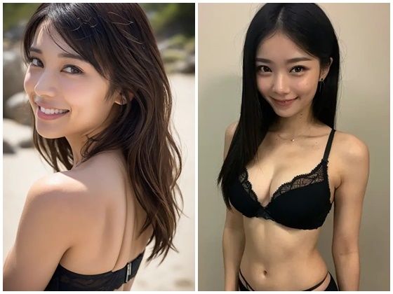 サンプル画像6:Ai写真集グラビア6美人の黒色下着姿244P:未知の美の官能と魔法(AIグラビアプロデューサー) [d_296642]