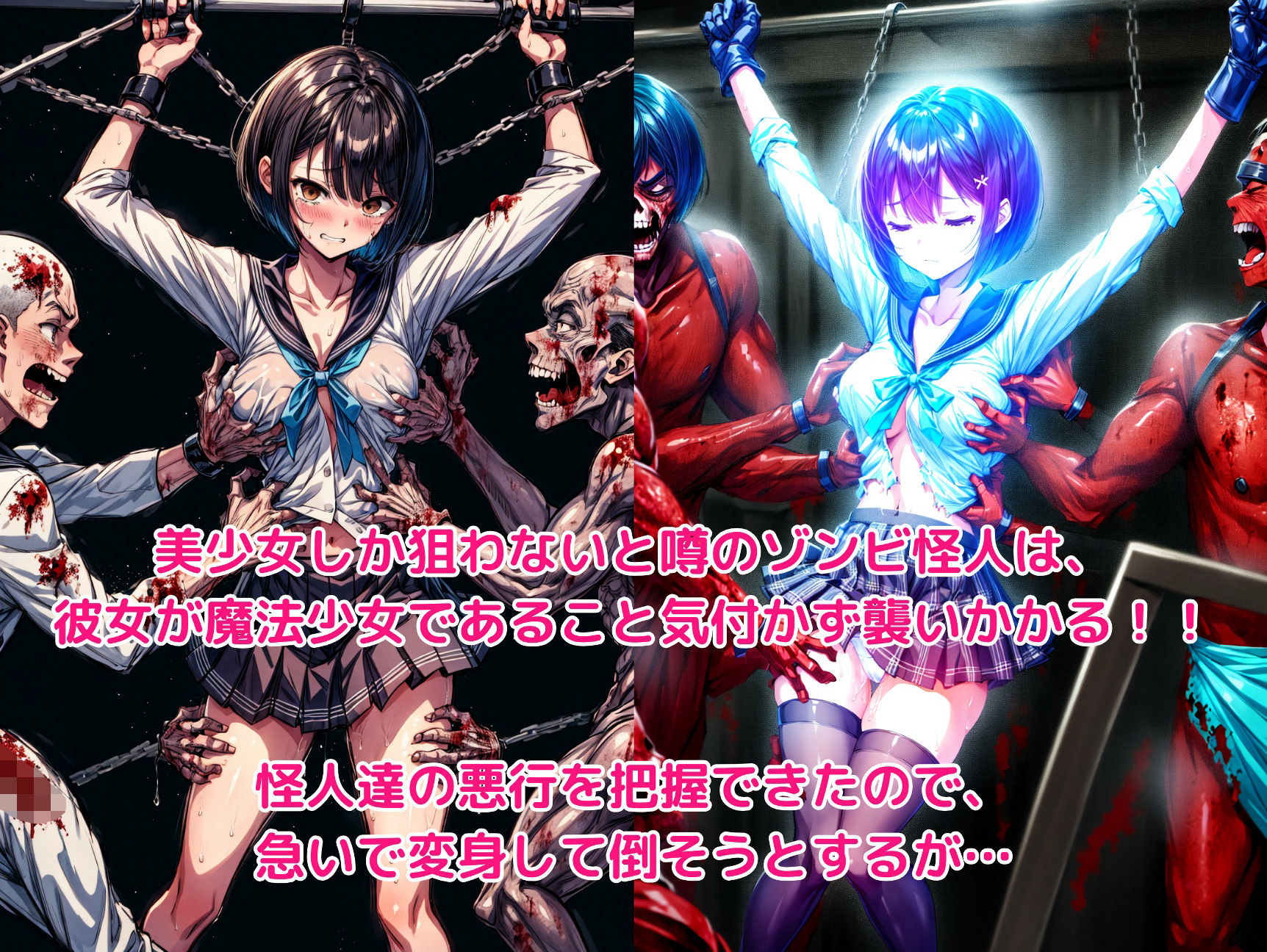 サンプル画像2:Dead or r◯pe ！！ 変身ヒロイン完全敗北(絵心あいのAI生成アトリエ) [d_296689]