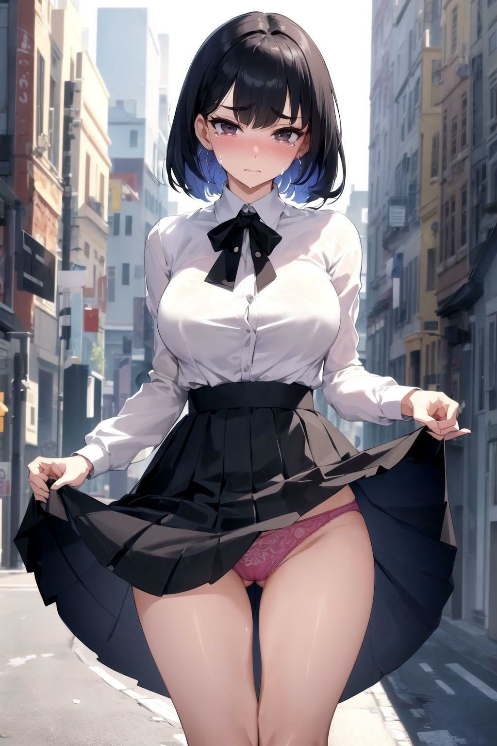 サンプル画像2:泣きながらパンツ見せてくる少女(きゅうりの里) [d_296726]