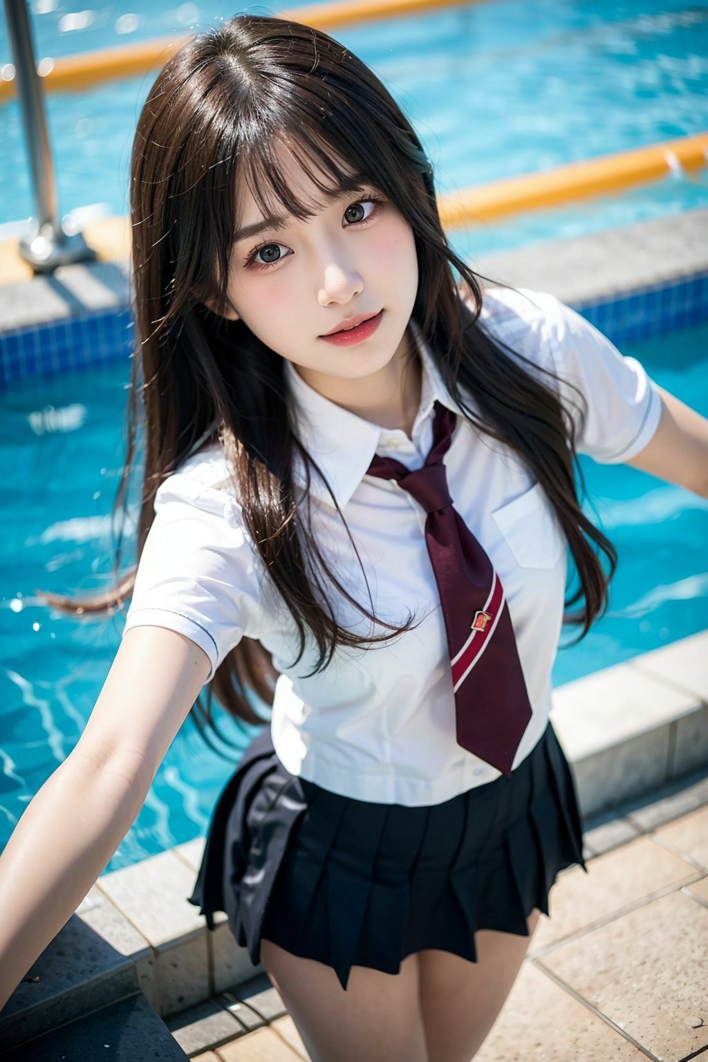 サンプル画像2:転校したらハーレムだった〜JKだらけの学園生活〜【AIグラビアCG集Vol.05】(こらぼ) [d_296745]