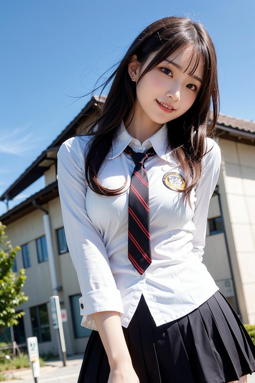 サンプル画像4:転校したらハーレムだった〜JKだらけの学園生活〜【AIグラビアCG集Vol.05】(こらぼ) [d_296745]