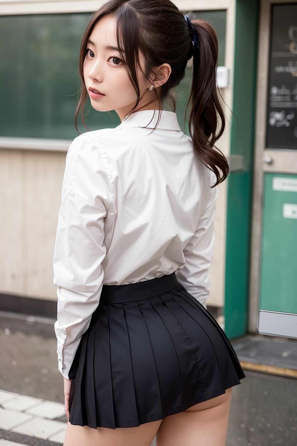 サンプル画像5:転校したらハーレムだった〜JKだらけの学園生活〜【AIグラビアCG集Vol.05】(こらぼ) [d_296745]