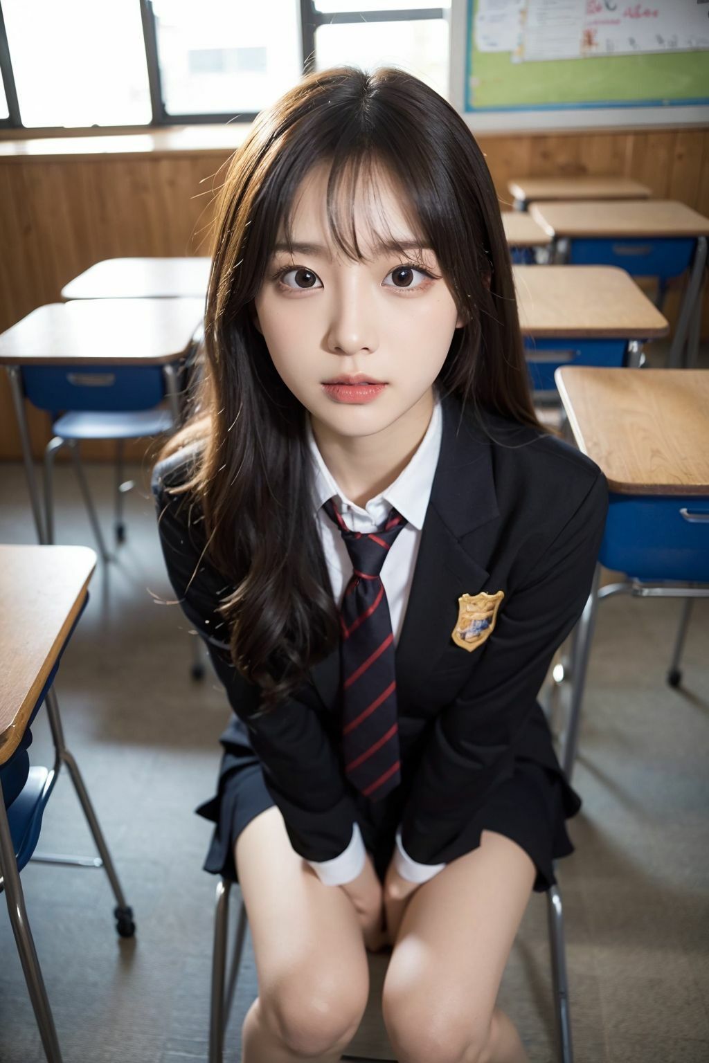 サンプル画像6:転校したらハーレムだった〜JKだらけの学園生活〜【AIグラビアCG集Vol.05】(こらぼ) [d_296745]