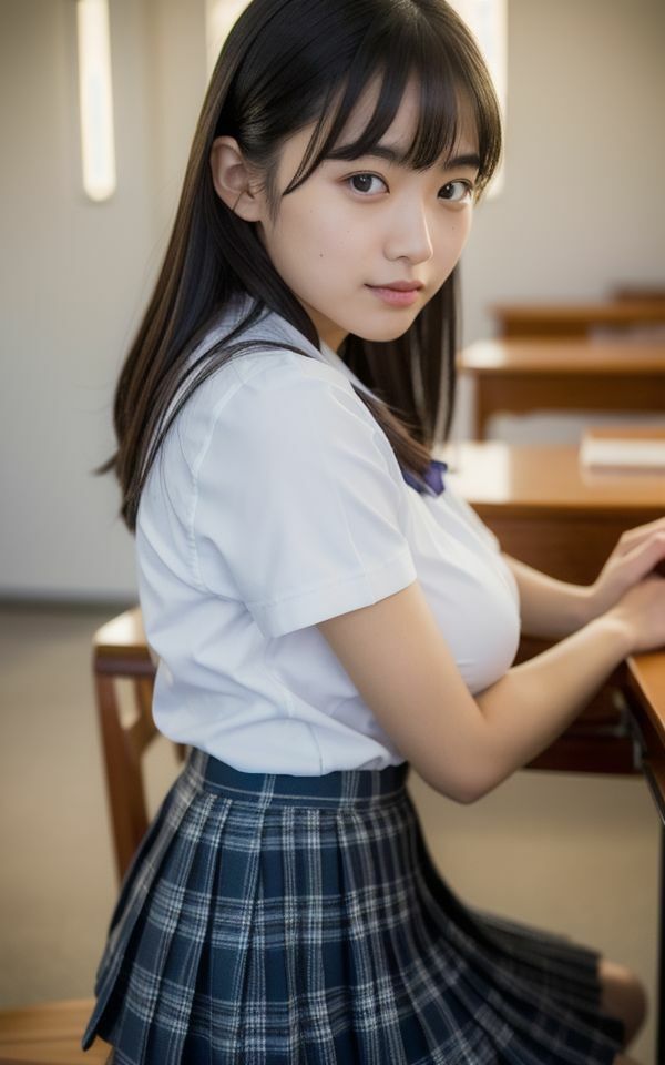 サンプル画像4:隠れ巨乳の女子校生（T○校）18歳素人(フェチクラブAI) [d_296779]