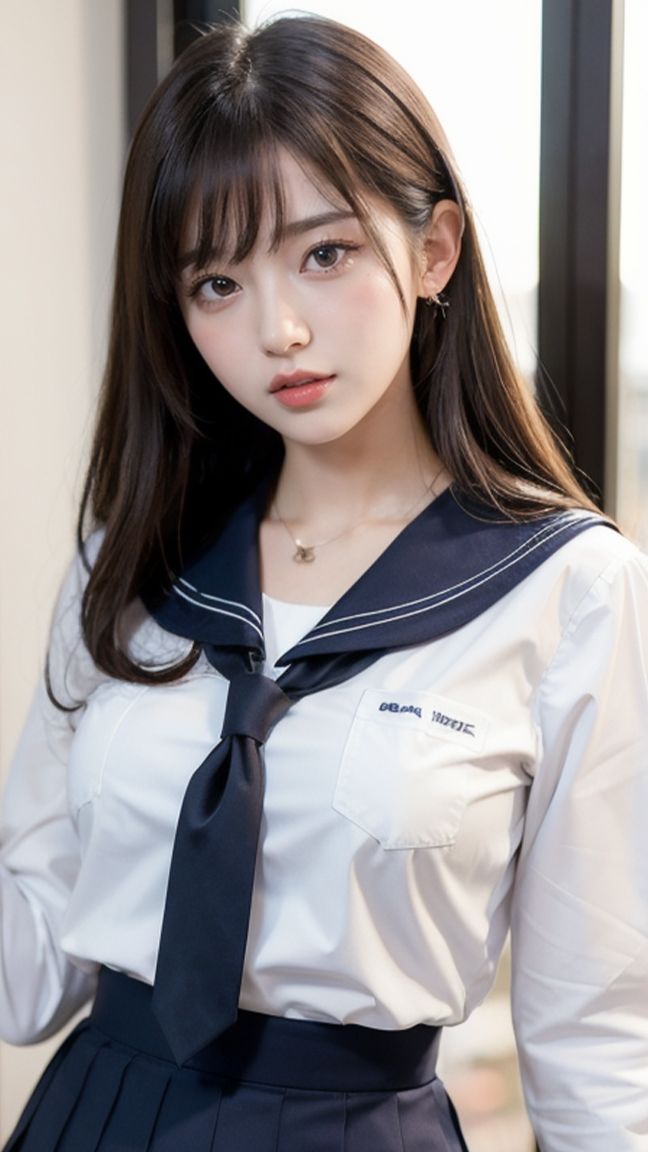 サンプル画像1:超高クオリティ！着エロセーラー服！制服女子コスプレ(愛の女神) [d_296846]