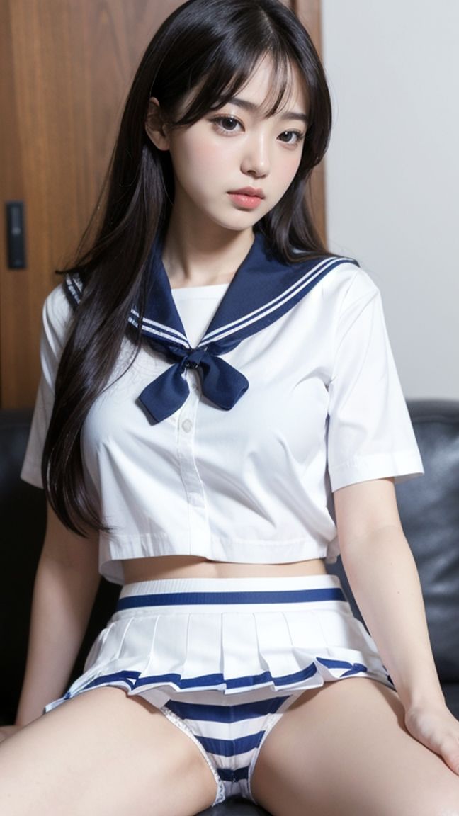 サンプル画像2:超高クオリティ！着エロセーラー服！制服女子コスプレ(愛の女神) [d_296846]