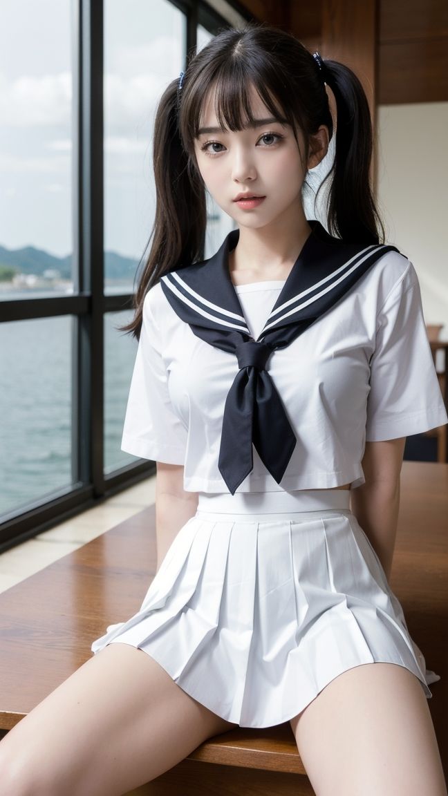 サンプル画像3:超高クオリティ！着エロセーラー服！制服女子コスプレ(愛の女神) [d_296846]