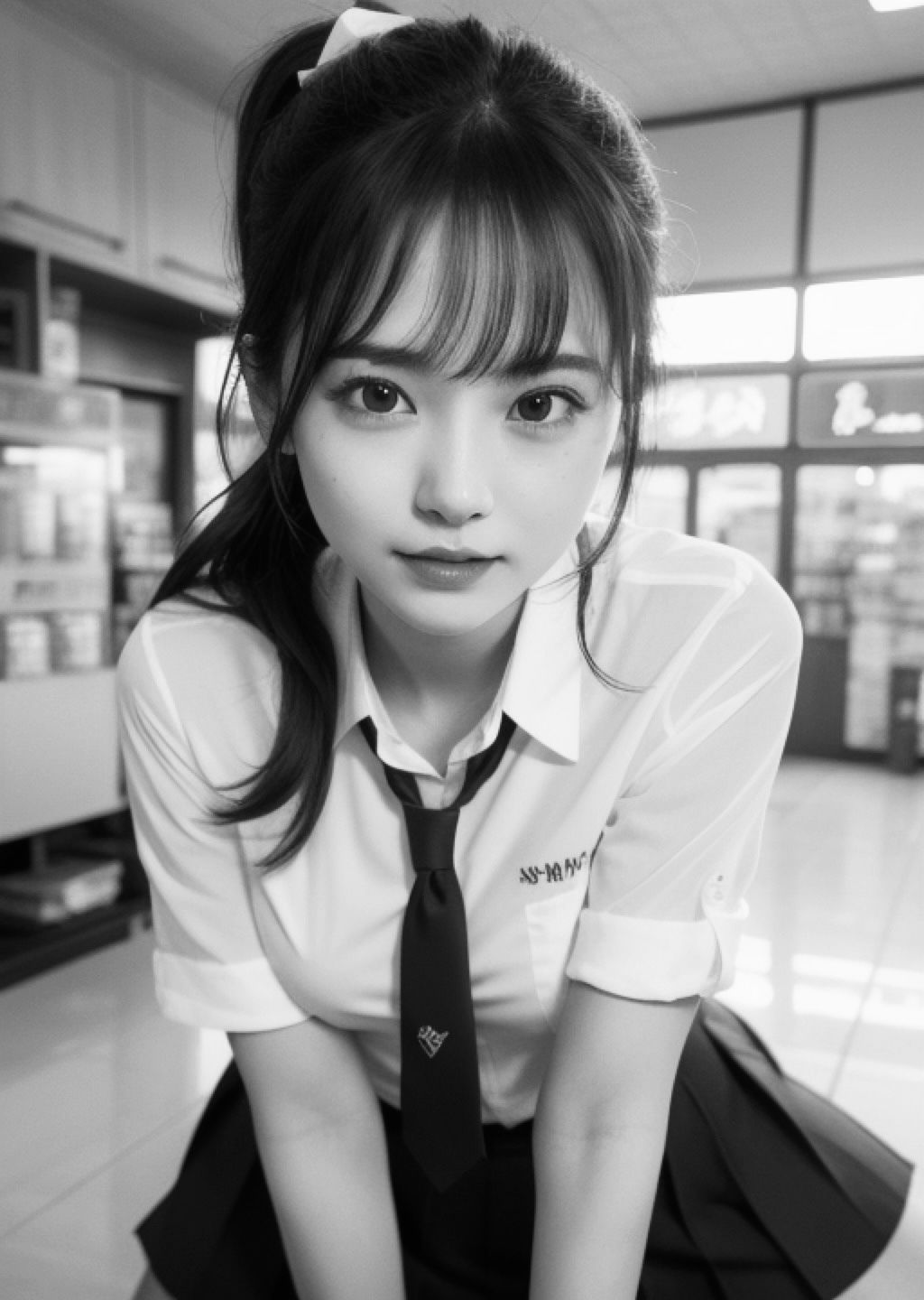 サンプル画像5:コンビニ店長の僕。バイトの黒髪＆金髪JKをいいなりペットにしてみた。(店長の裏の顔) [d_296962]