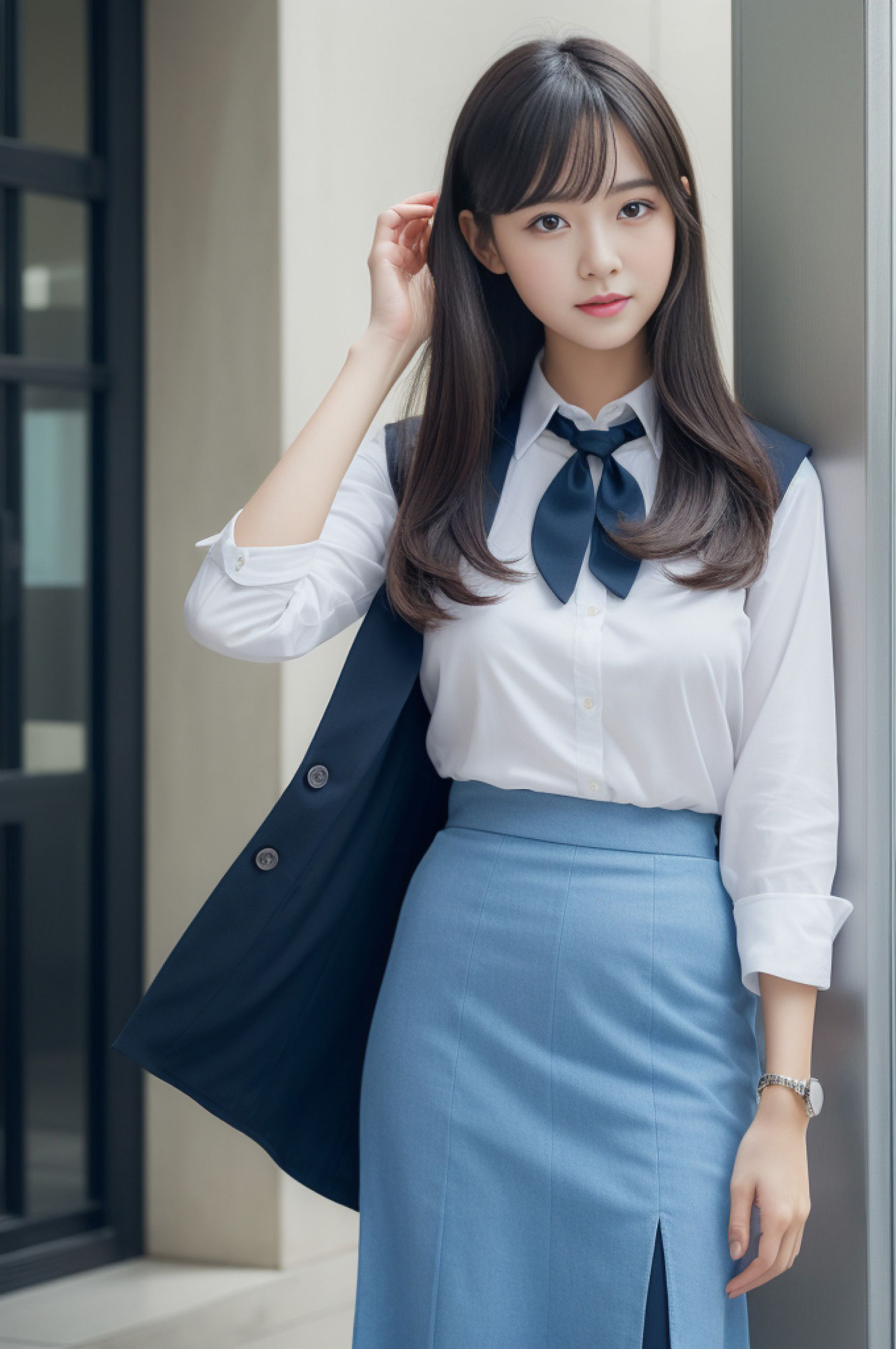 サンプル画像1:‐公的機関・オフィス美少女【ヌード写真集】- AI画像(☆AIエロ画像クリエイター☆) [d_297194]