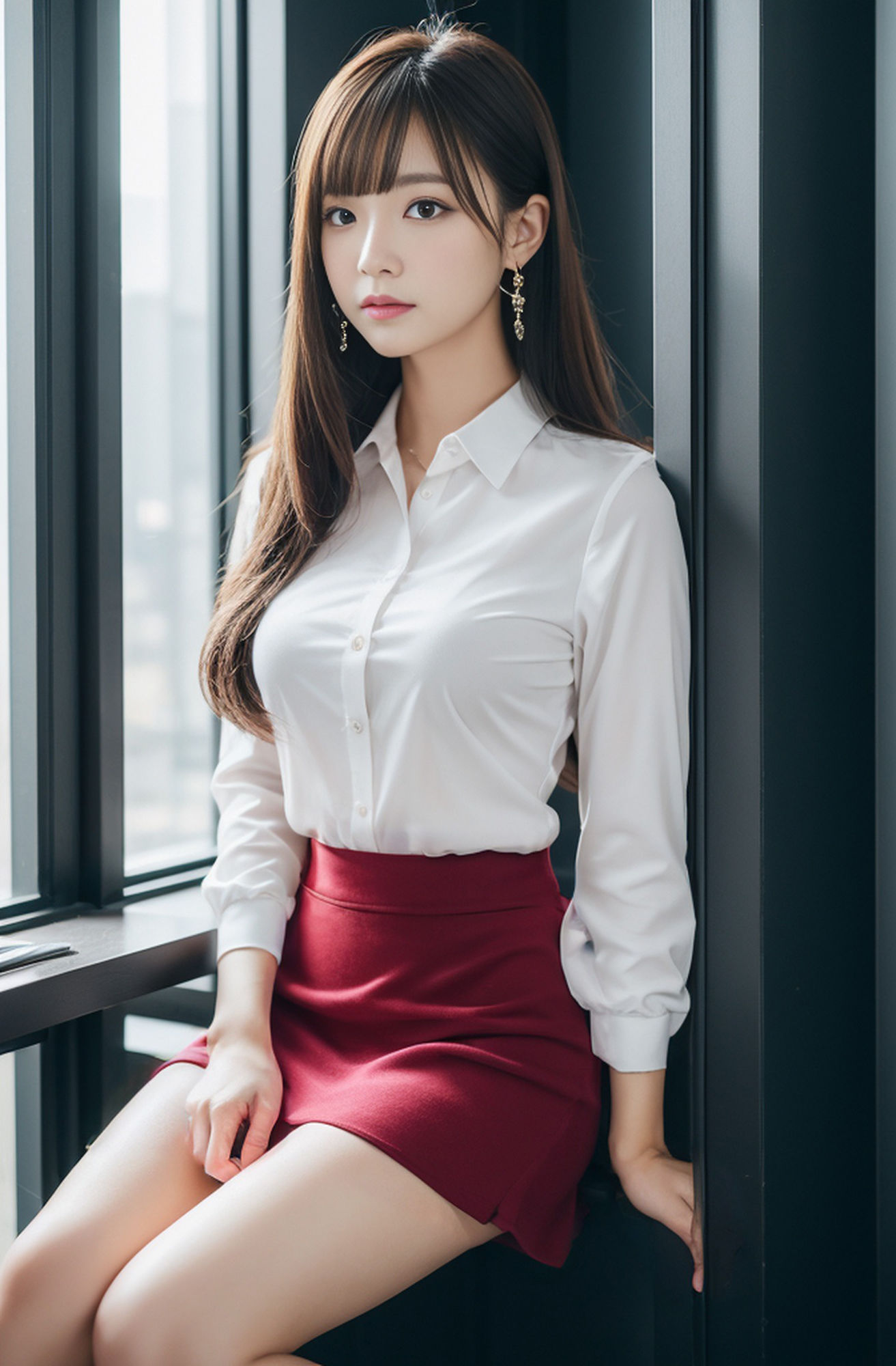 サンプル画像6:‐公的機関・オフィス美少女【ヌード写真集】- AI画像(☆AIエロ画像クリエイター☆) [d_297194]