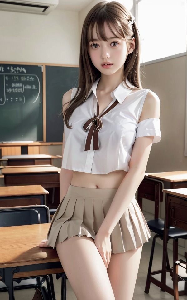 サンプル画像5:僕の推しはロングヘアーの可愛い制服女子 清純派女子のおっぱいとパンチラ(ルビー亀企画) [d_297252]