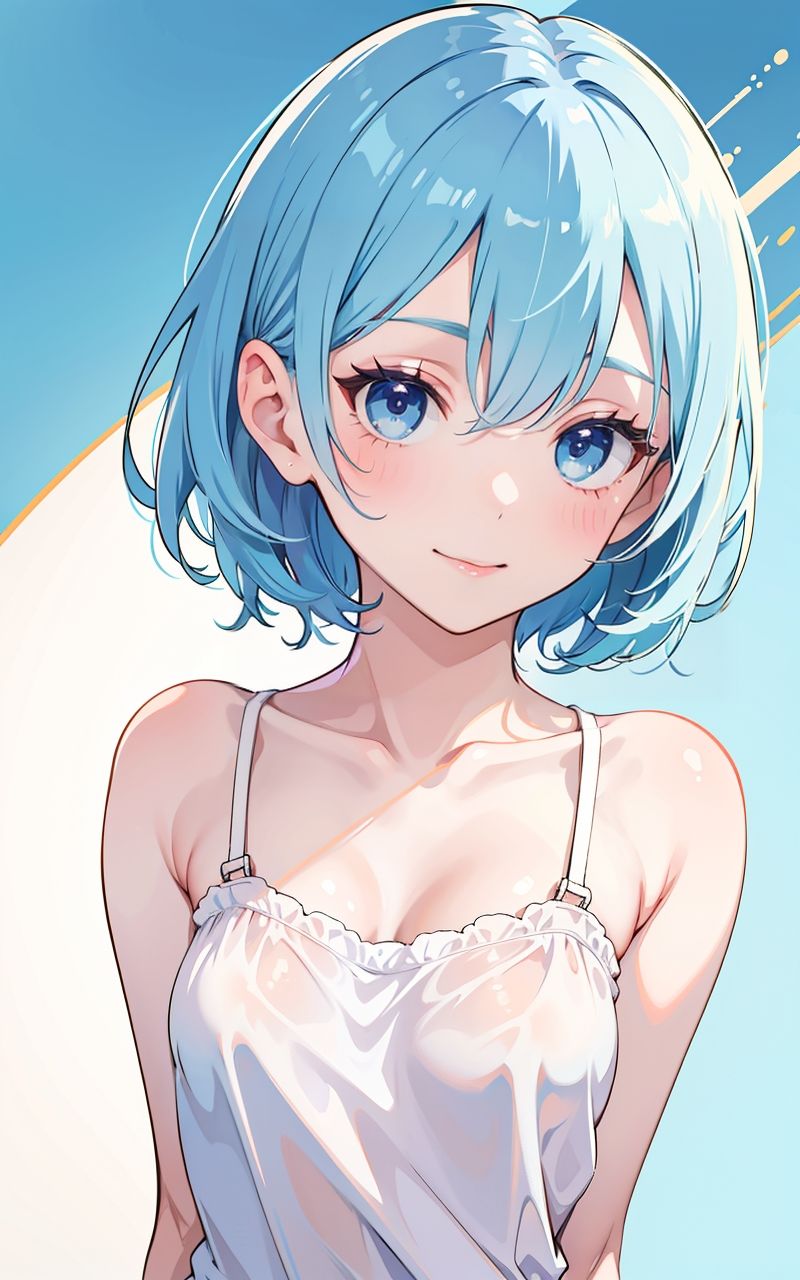 サンプル画像1:青い彼女(AI ヤン) [d_297520]