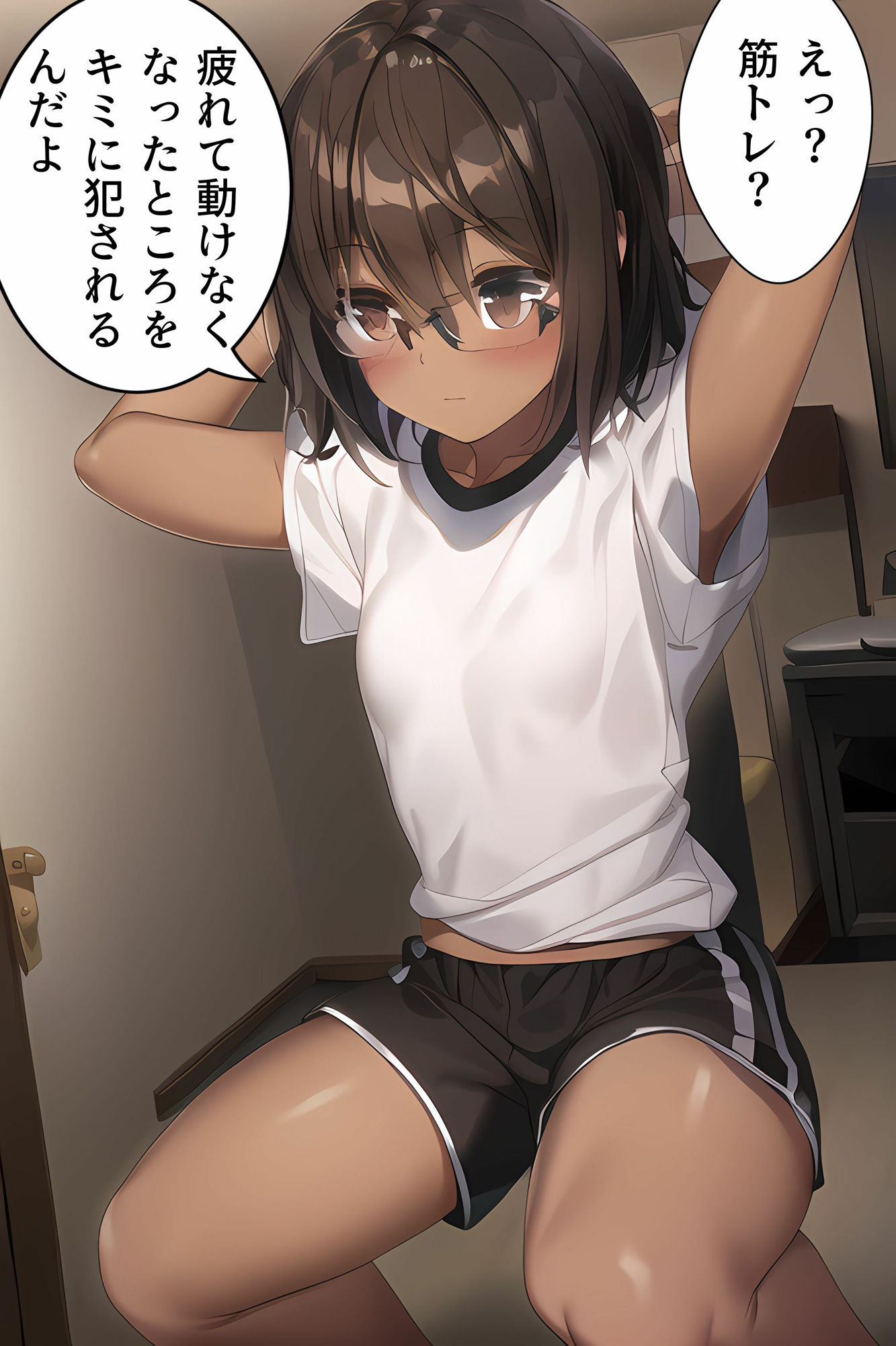 サンプル画像5:会社の先輩と友達になったら激しくされたいヒトでした(褐色眼鏡工房) [d_297603]