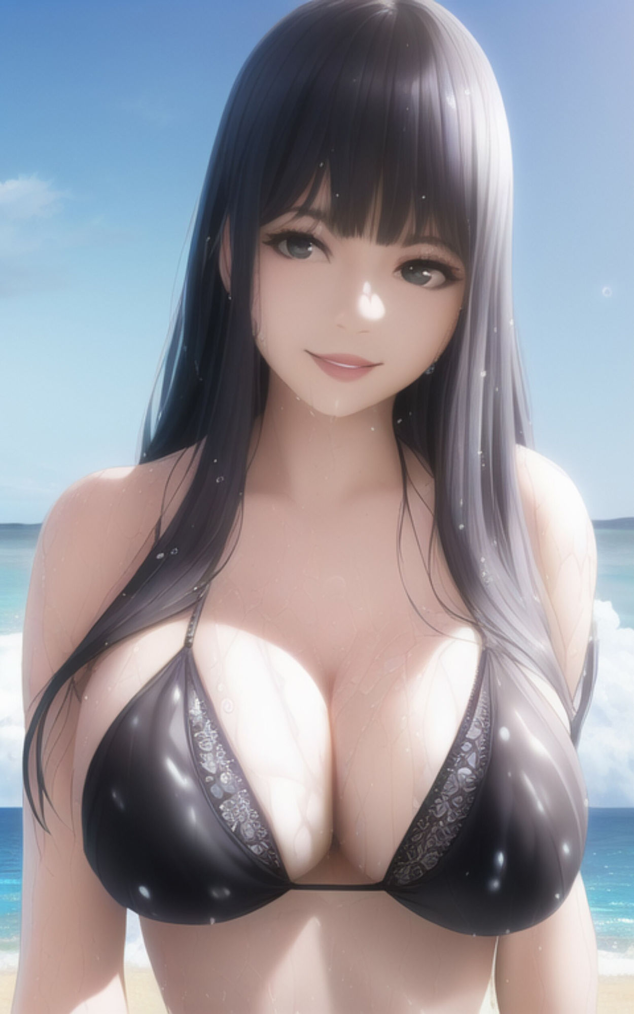 サンプル画像2:巨乳でツンデレな後輩が僕の言いなりになって海で水着を脱いでくれた。(やなせ) [d_297642]