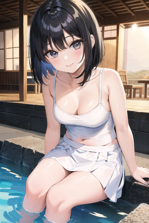 サンプル画像3:虹かけ誌 ガールズ＆パンツァー イラスト集1 宇津木優季と温泉デート(九情承太郎商店) [d_297666]