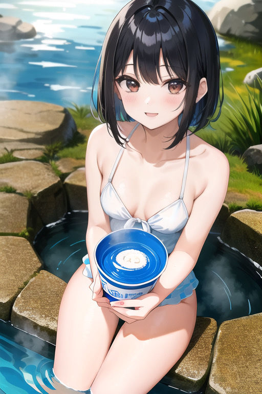 サンプル画像5:虹かけ誌 ガールズ＆パンツァー イラスト集1 宇津木優季と温泉デート(九情承太郎商店) [d_297666]