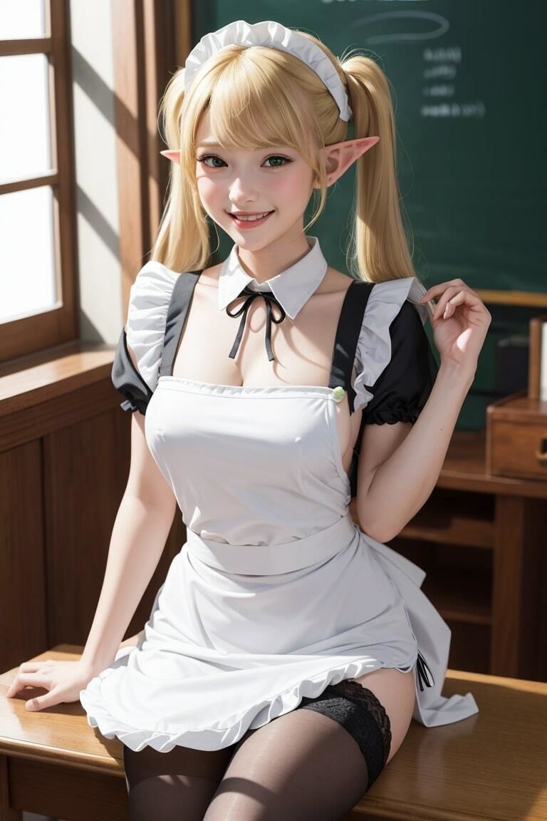 サンプル画像1:異世界ツインテールエルフのメイドさん(さーくるミリア) [d_297670]