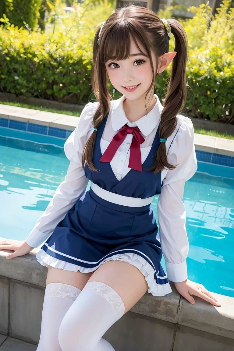 サンプル画像5:異世界ツインテールエルフのメイドさん(さーくるミリア) [d_297670]