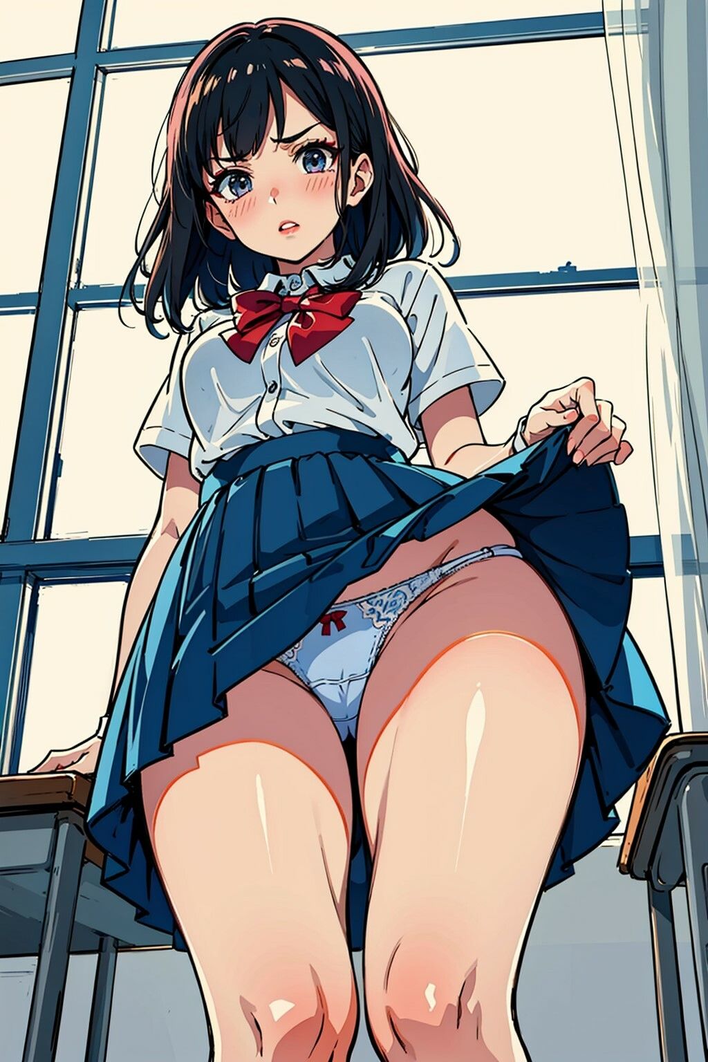 サンプル画像4:【パン見せ】ドン引き顔でパンツ見せてくれる子【総数100枚以上】(コタツ猫もち) [d_297715]