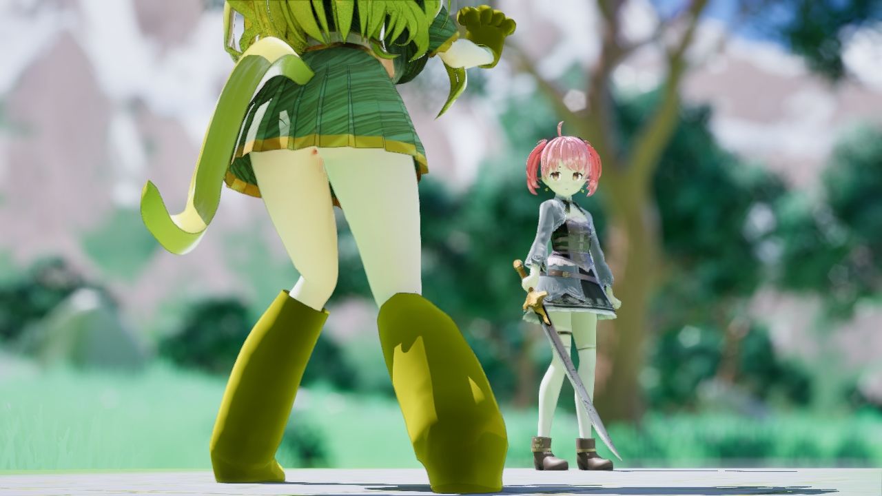 サンプル画像1:男の娘剣士とネコミミの娘(ワピワピ。) [d_297793]