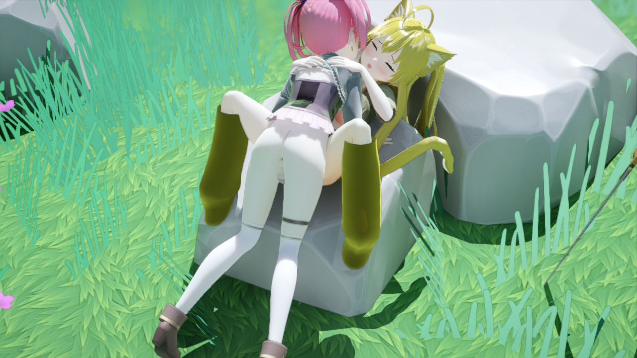 サンプル画像3:男の娘剣士とネコミミの娘(ワピワピ。) [d_297793]