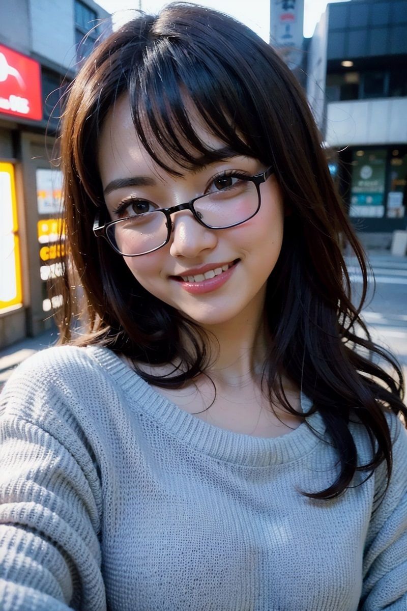 サンプル画像2:セーター×眼鏡っ子おっぱい露出(えぬすたでぃお) [d_297804]