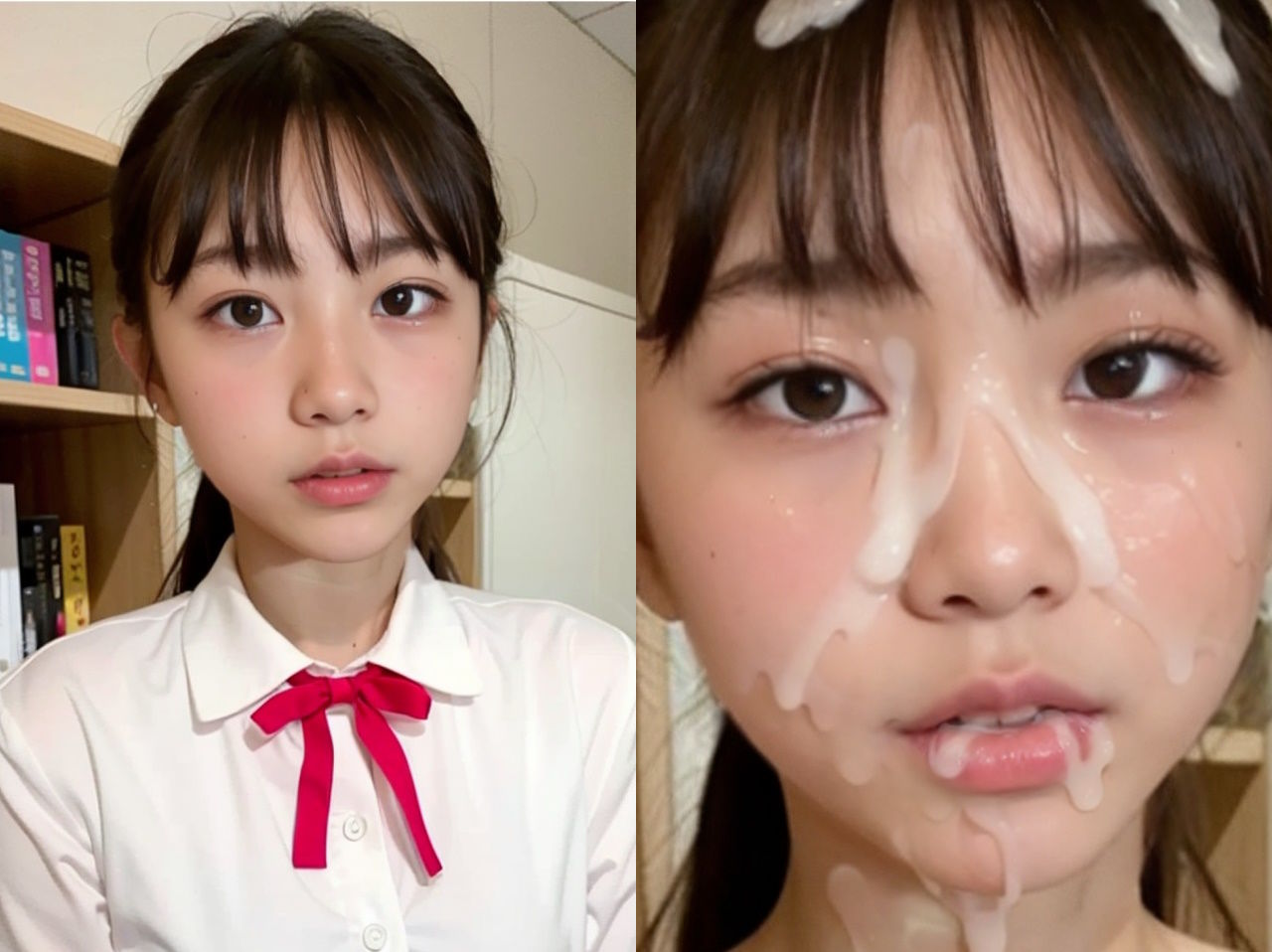 サンプル画像5:制服美少女にひたすら顔射(白夜倶楽部) [d_297815]