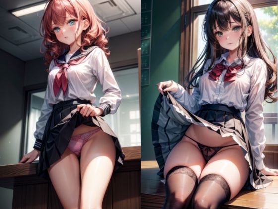 サンプル画像6:【370枚】いろ〜んなぱんつ 学校編！(AI Oasis) [d_297839]