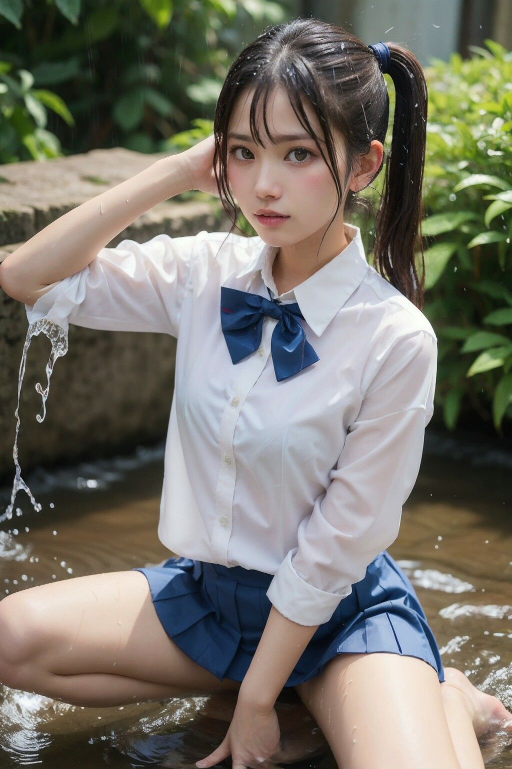 サンプル画像2:ずぶ濡れ女子校生(SDer) [d_297849]