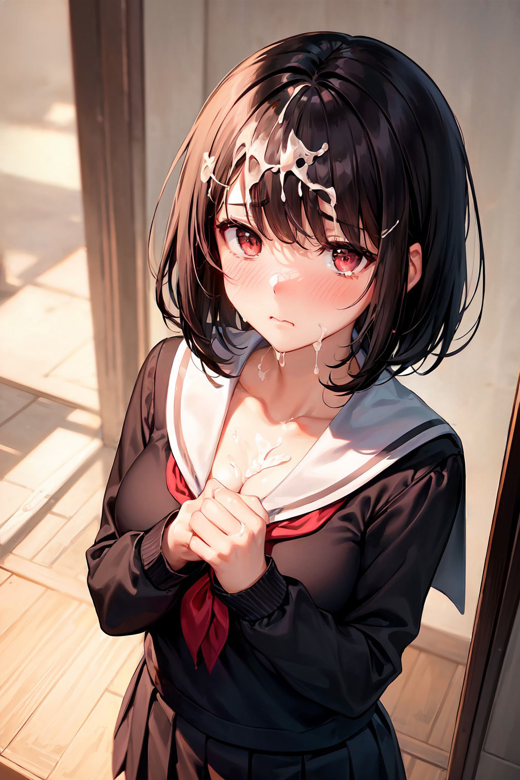 サンプル画像1:ぶっかけ中出し黒髪JK（200枚）(MurabitoX) [d_297920]