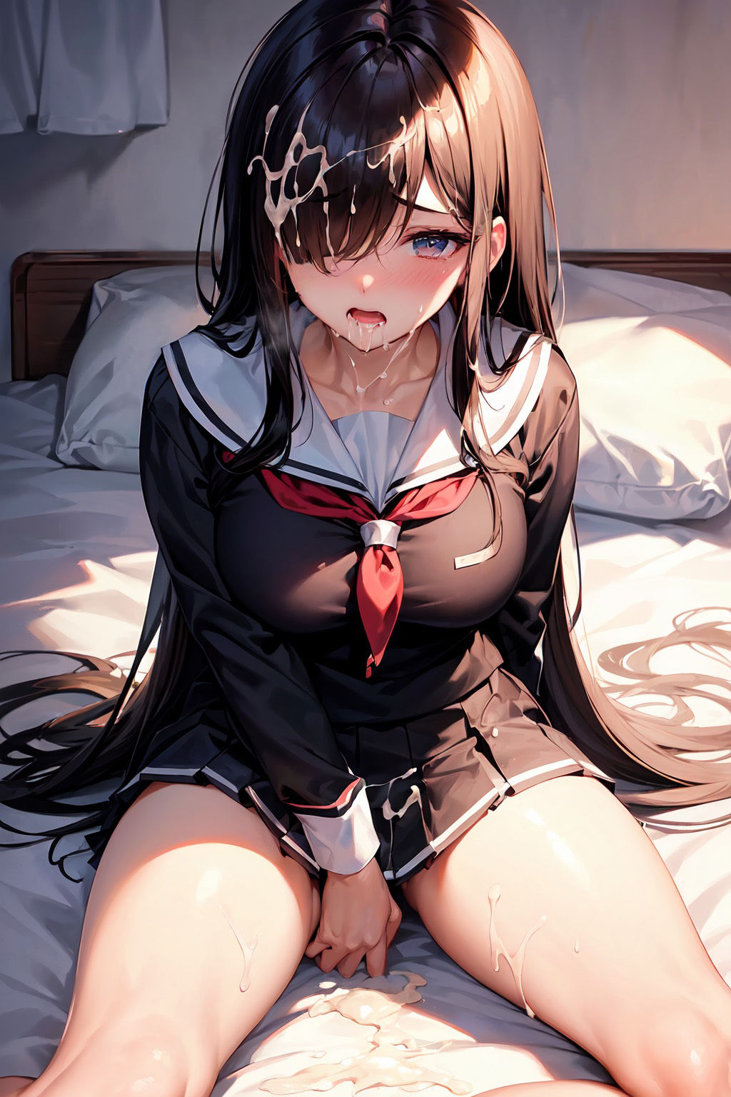 サンプル画像4:ぶっかけ中出し黒髪JK（200枚）(MurabitoX) [d_297920]