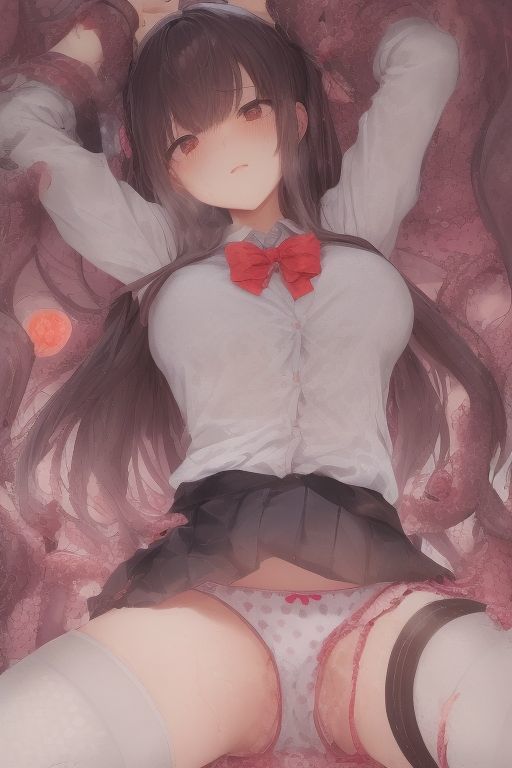 サンプル画像1:触手に襲われる巨乳少女たち(ゆにゆー) [d_297923]