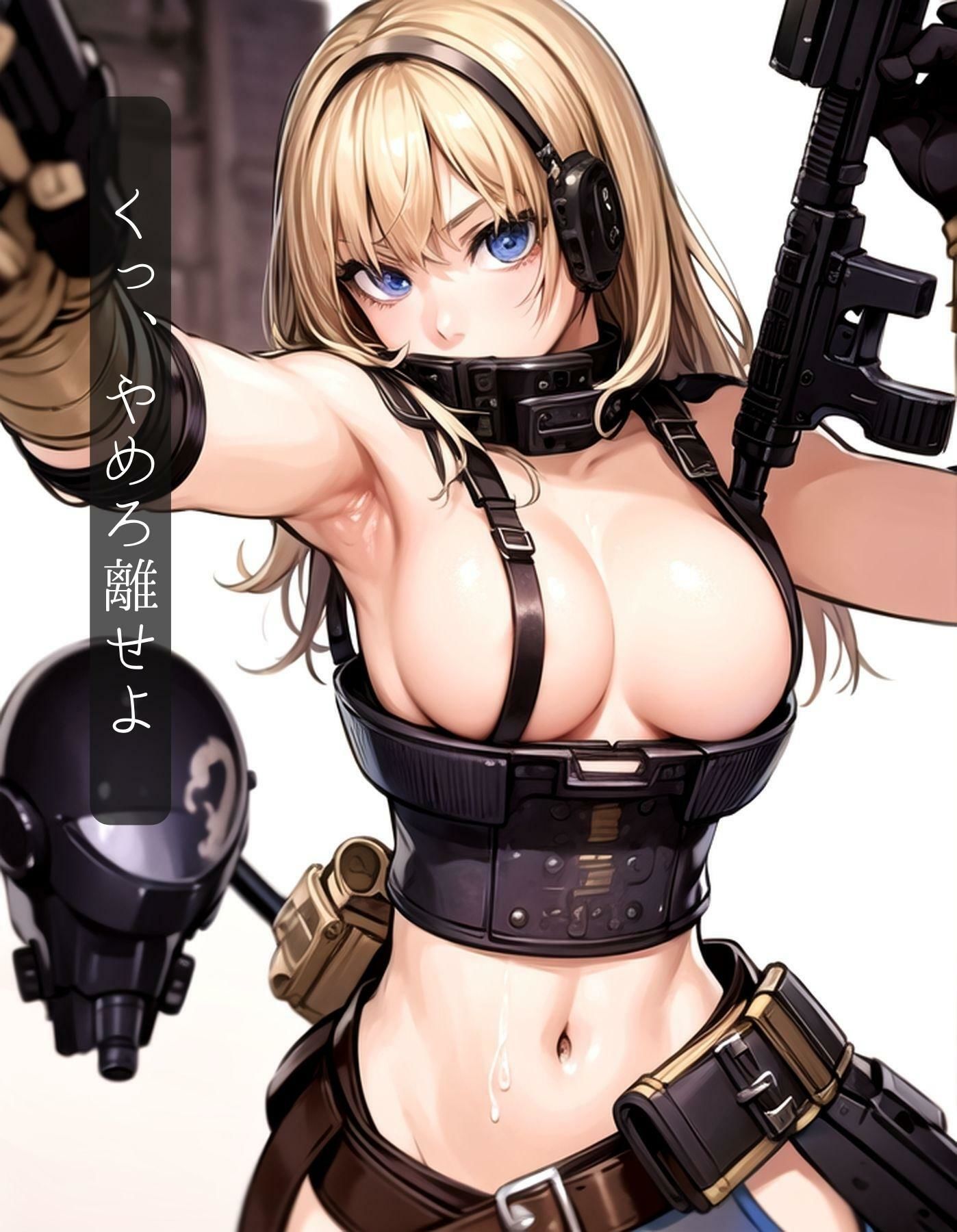 サンプル画像2:囚われのスナイパーは凌●に耐えつつ脱出を試みるも失敗、涙ながらに命乞いをする(美麗企画) [d_297948]