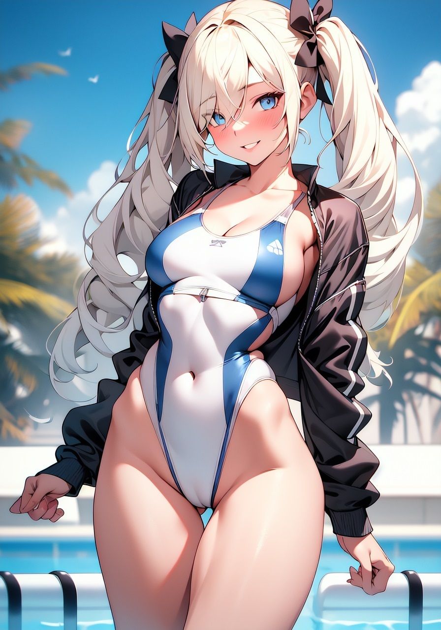 サンプル画像5:プールで撮影会(プラモ制作委員会) [d_298161]