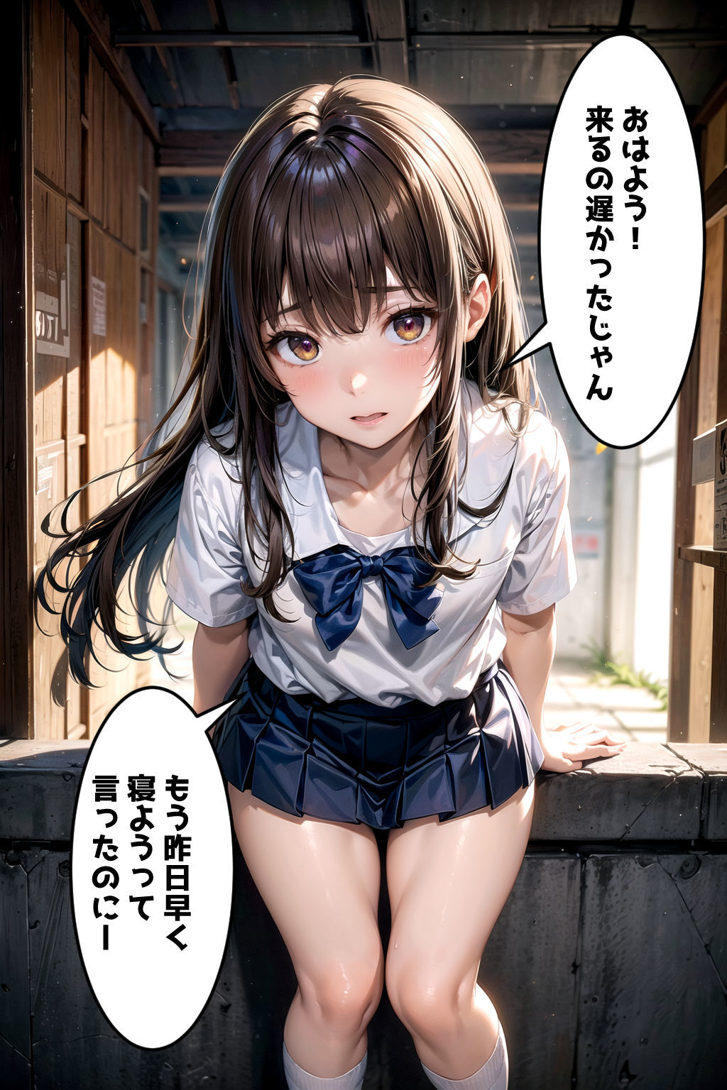 サンプル画像2:【野外露出】制服姿のちいさな胸を楽しむ写真集(kawaii創造) [d_298285]