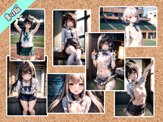 サンプル画像6:【野外露出】制服姿のちいさな胸を楽しむ写真集(kawaii創造) [d_298285]