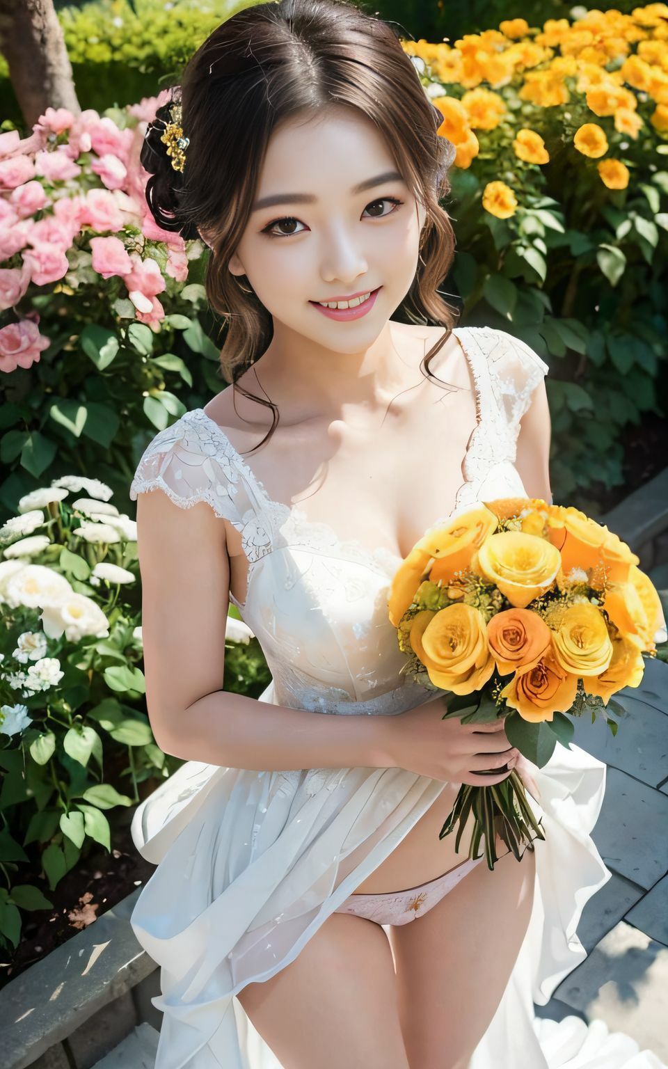 サンプル画像1:たくし上げシリーズvol.04ブライダル編(ゆうわん＆てんにゃん) [d_298338]