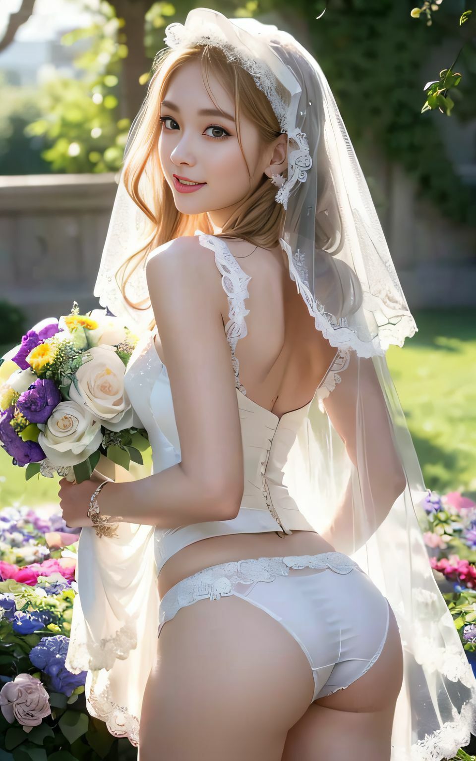 サンプル画像4:たくし上げシリーズvol.04ブライダル編(ゆうわん＆てんにゃん) [d_298338]