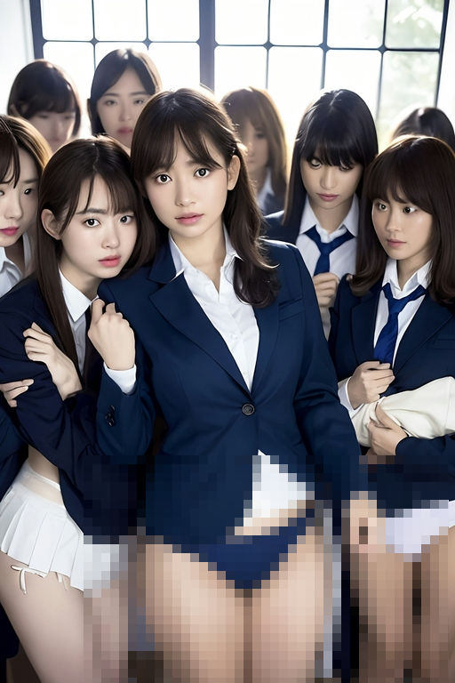 サンプル画像2:女学生たちのたくし上げパンチラ！(スタジオTOMO) [d_298446]